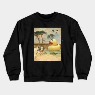 Classical Art Meme Funny Rubber Ducky Crewneck Sweatshirt